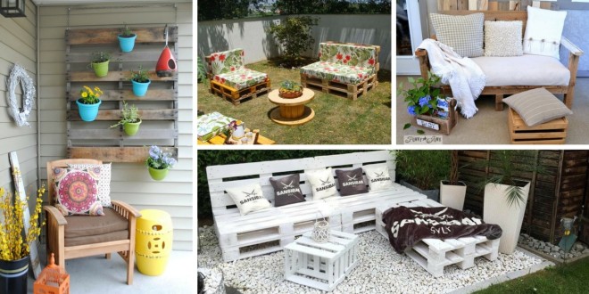 ideas muebles paletas aire libre