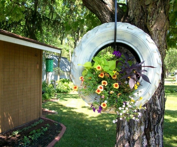 reciclar neumaticos jardin 17