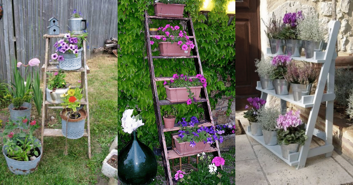 ideas increibles con escaleras de madera al jardin