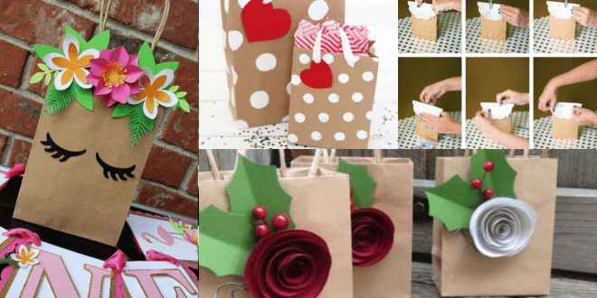decorar bolsas de papel para regalos