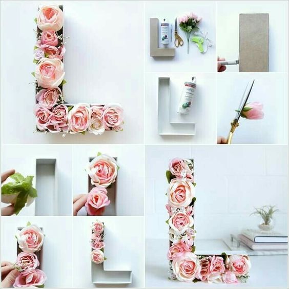 como hacer letreros con flores 3