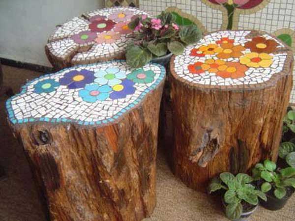 decoracion de jardin con mosaicos 1
