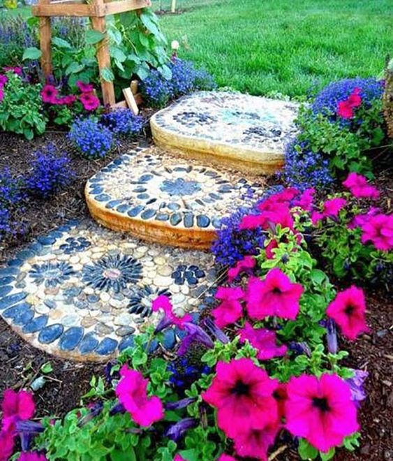 decoracion de jardin con mosaicos 4