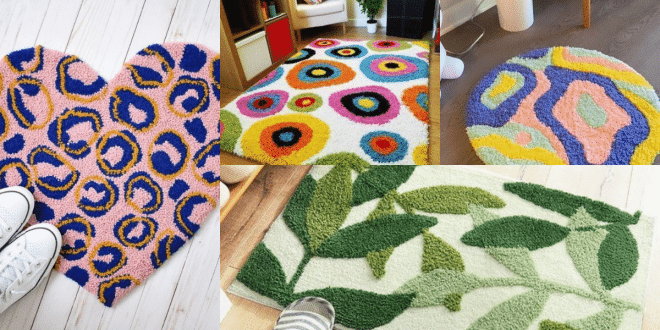 alfombras con bordado punch needle