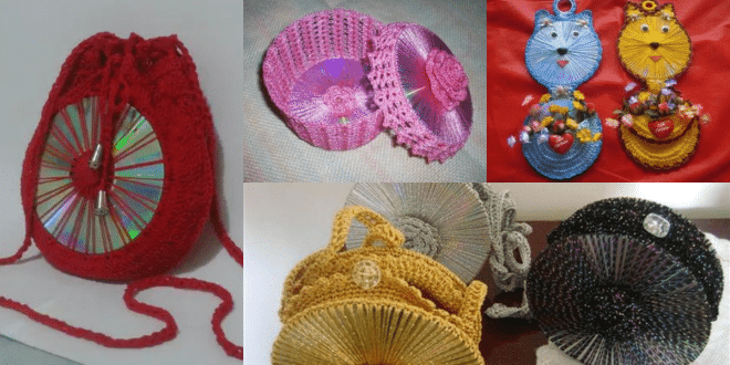 ideas de manualidades hechas con crochet y cds