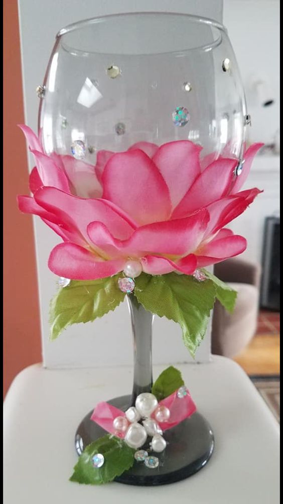 ideas decorar copas con flores 10