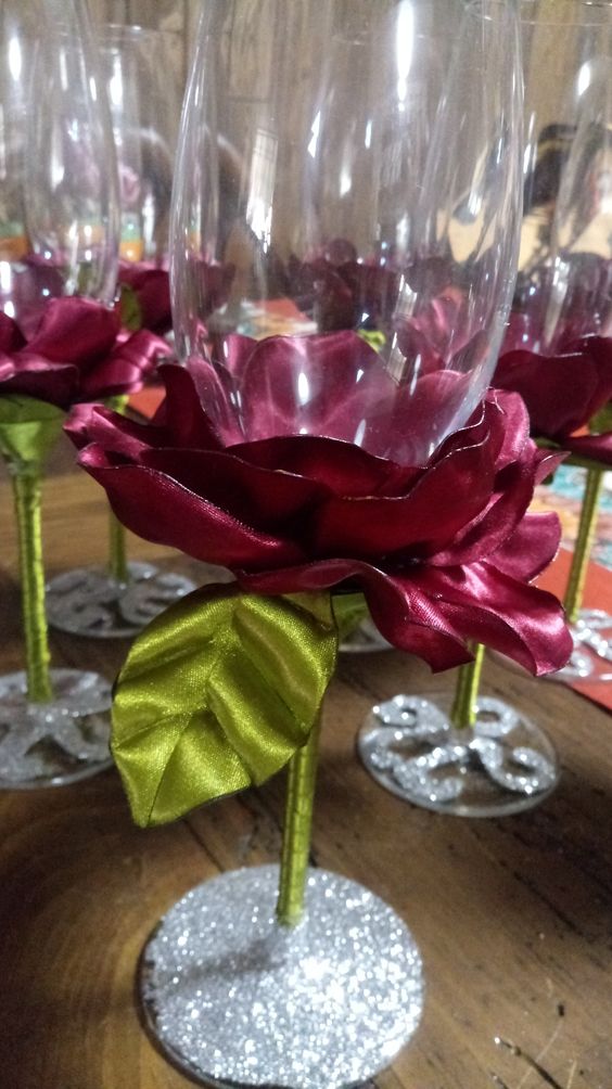 ideas decorar copas con flores 6