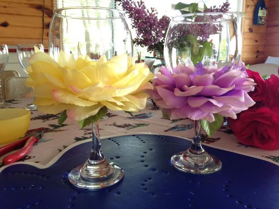 ideas decorar copas con flores 7