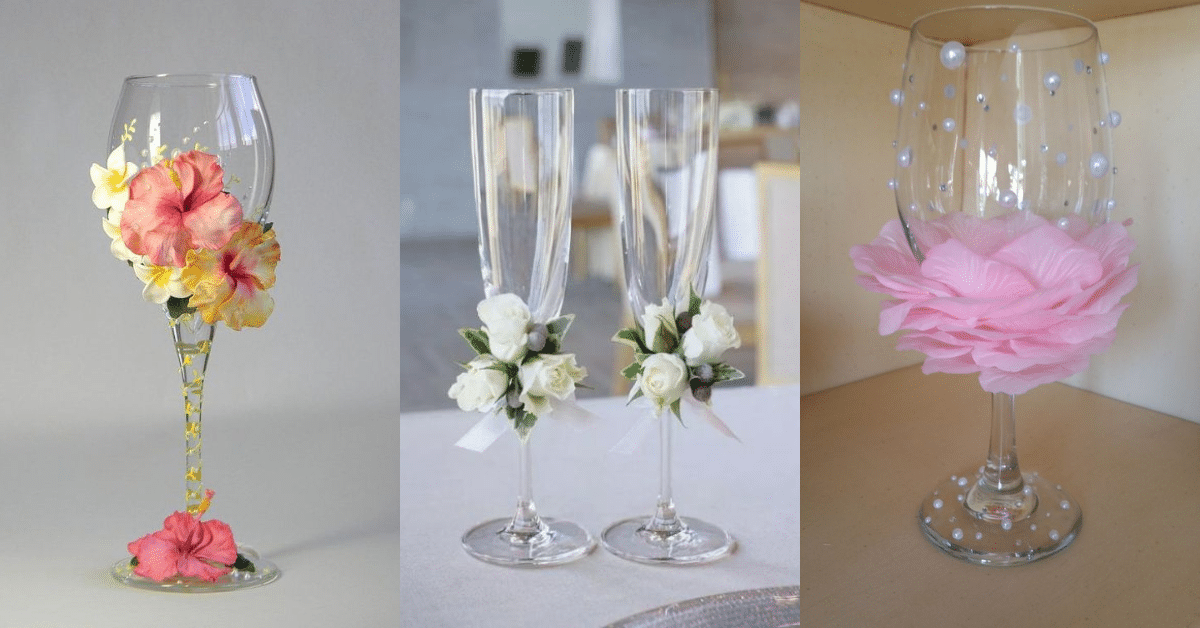 ideas decorar copas con flores