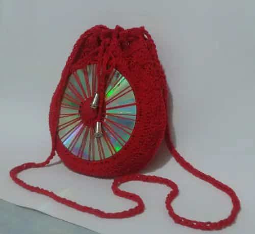 ideas manualidades hechas con crochet cds 6