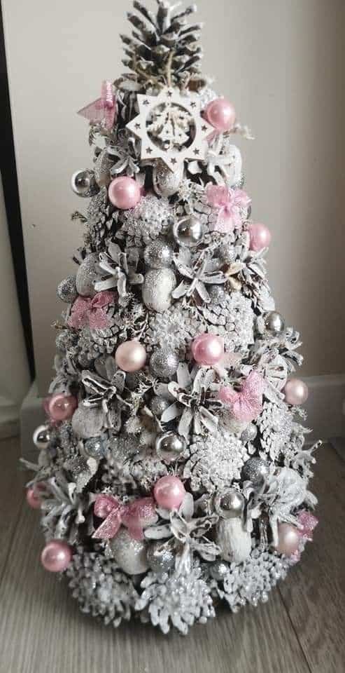 ideas creativas de decoracion de navidad rosa 2