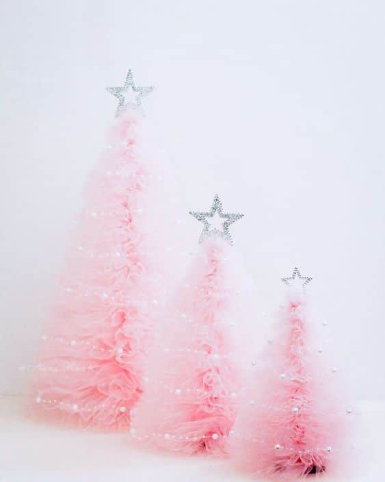 ideas creativas de decoracion de navidad rosa 6