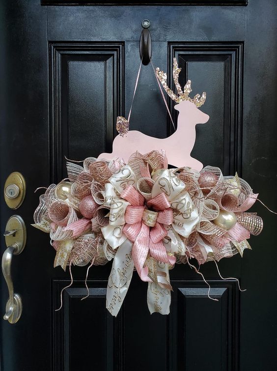 ideas creativas de decoracion de navidad rosa 7
