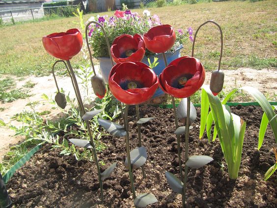 decora tu jardin con flores de plastico 4