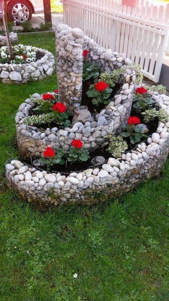 decoraciones de espirales con piedras para tu jardin 2