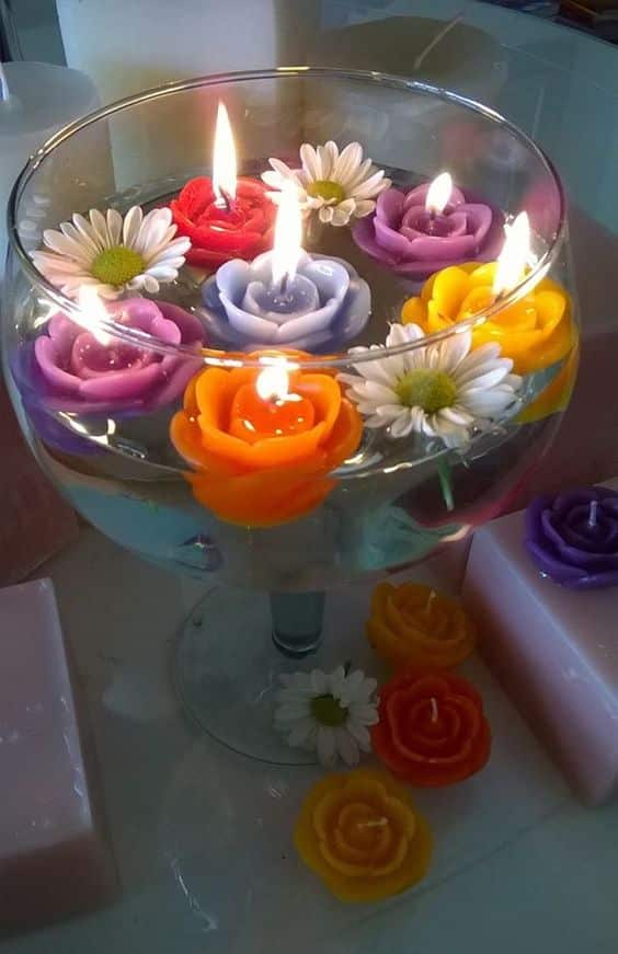 decoraciones de primavera con velas 10