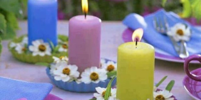 decoraciones de primavera con velas 11