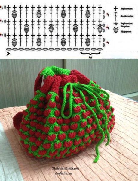 mini bolsos crochet con graficos 6