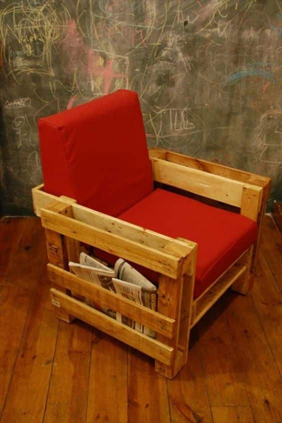 sillas de madera hechas con pallets