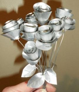 hacer flores con latas de aluminio 2