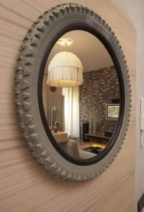 espejos originales hechos con llantas viejas 7