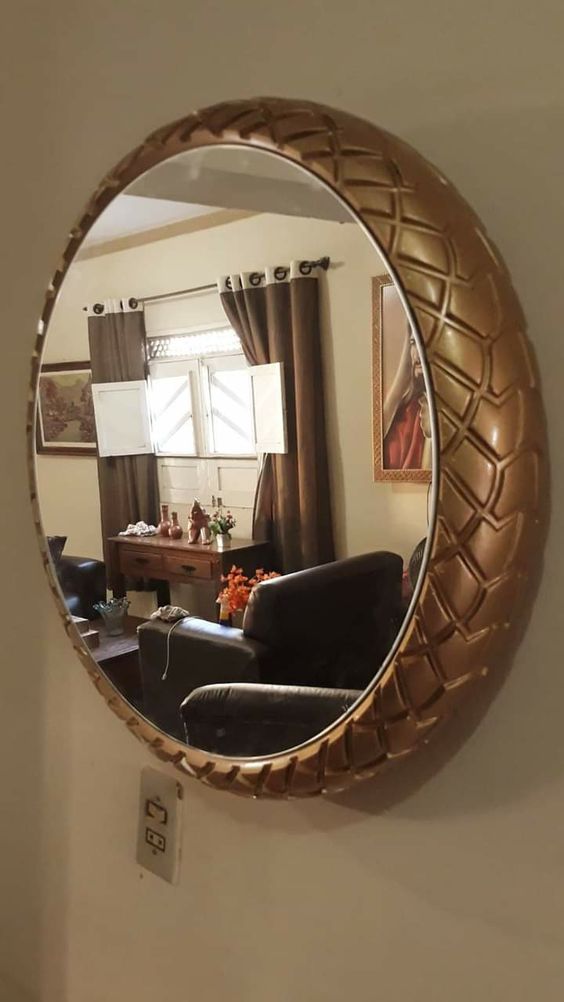 espejos originales hechos con llantas viejas