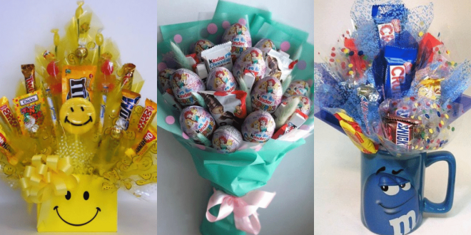 lindos bouquets de dulces para regalar