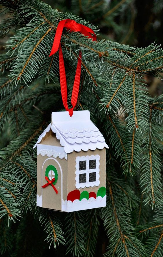 ideas para hacer hermosas casas navidenas de papel 1