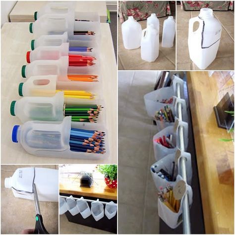 reutilizar envases de plastico como organizadores 1