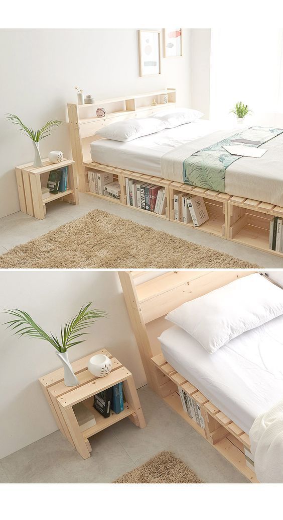 ideas creativas para organizar tu hogar con palets dormitorio 1