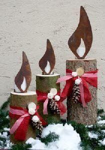 velas decorativas hechas con troncos de madera 10