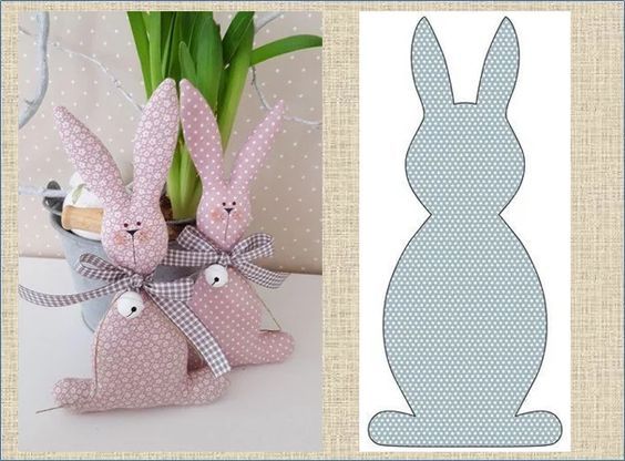 conejos hechos con tela ideas y patrones 6