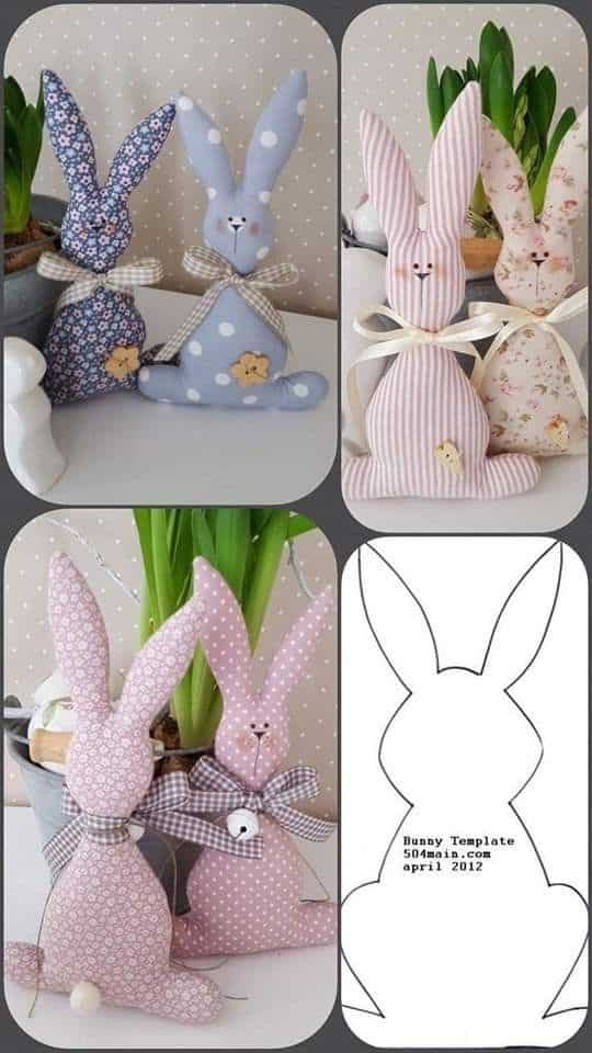 conejos hechos con tela ideas y patrones