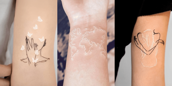 ideas de tatuajes blancos para mujeres