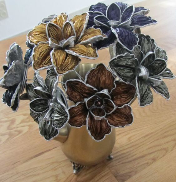 flores hechas con capsulas de cafe 5