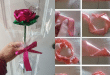 como hacer rosas de cinta