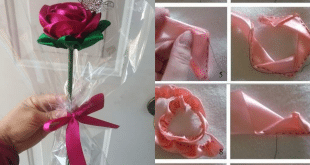 como hacer rosas de cinta