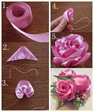 como hacer rosas de cinta 5