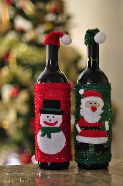 artesanias de navidad con botellas de vidrio 3