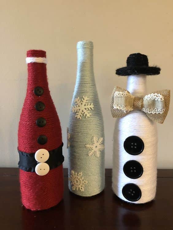 artesanias de navidad con botellas de vidrio 4