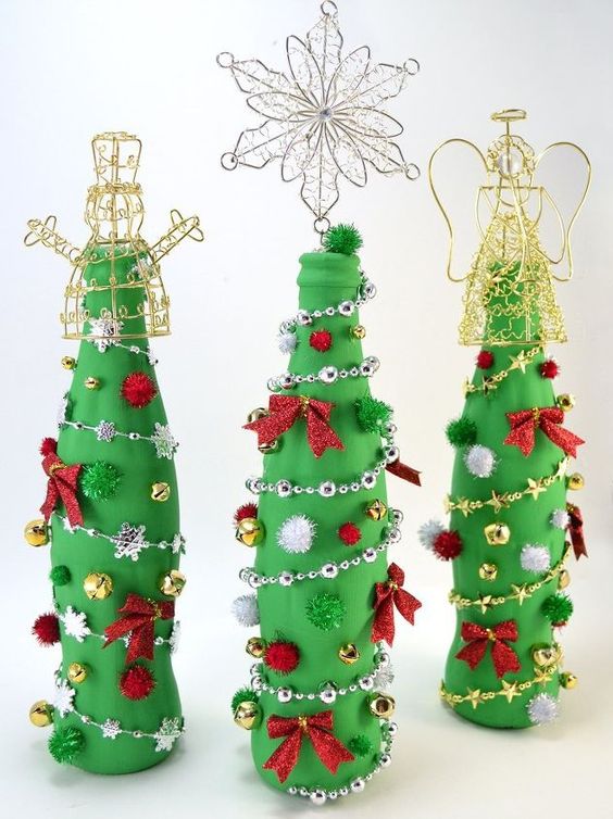 artesanias de navidad con botellas de vidrio 6