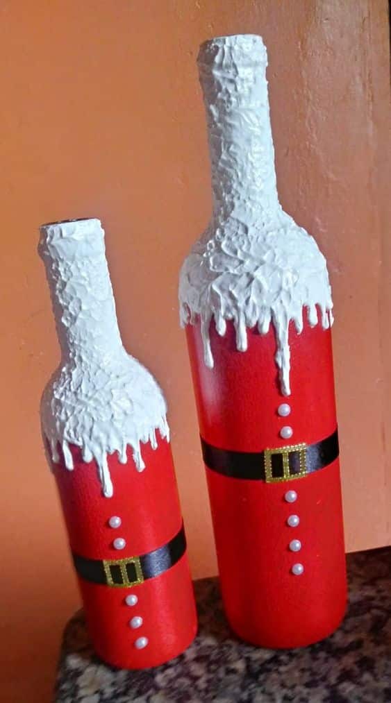 artesanias de navidad con botellas de vidrio 9