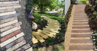 ideas de pasarelas de madera para tu jardin 10