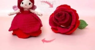 hadas rosa reversibles de crochet 10