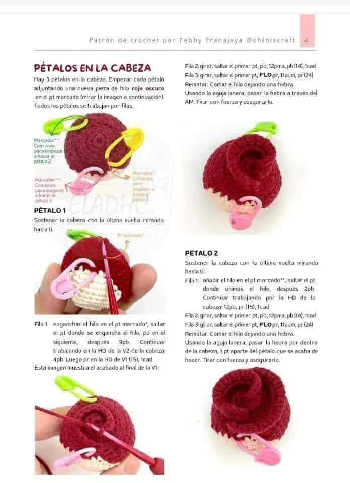 hadas rosa reversibles de crochet 3