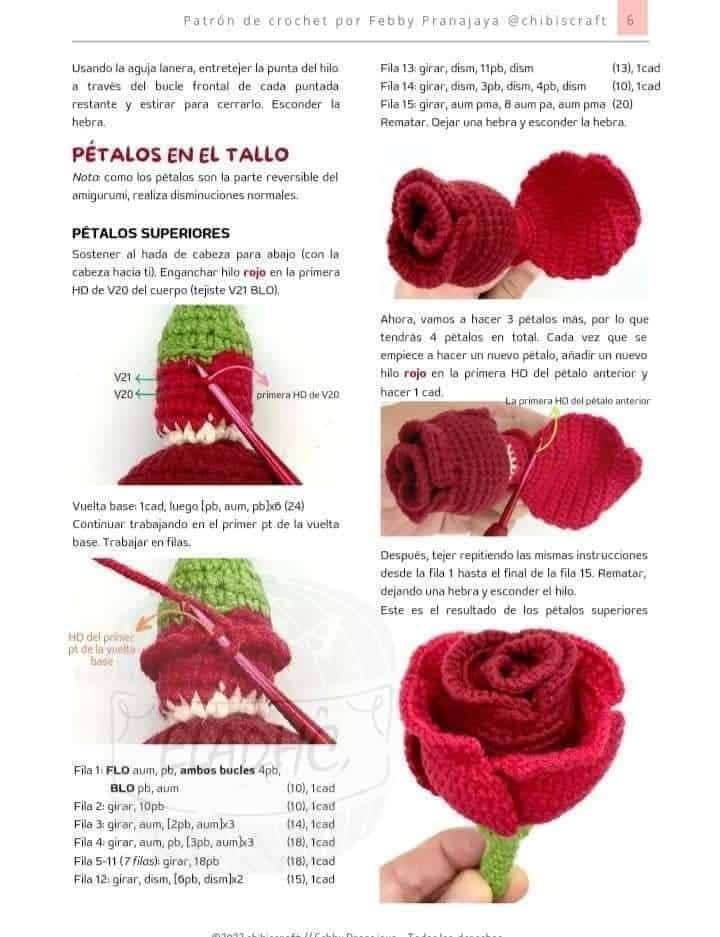 hadas rosa reversibles de crochet 5