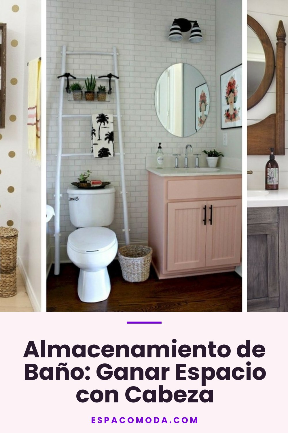 Almacenamiento de Baño: Ganar Espacio con Cabeza