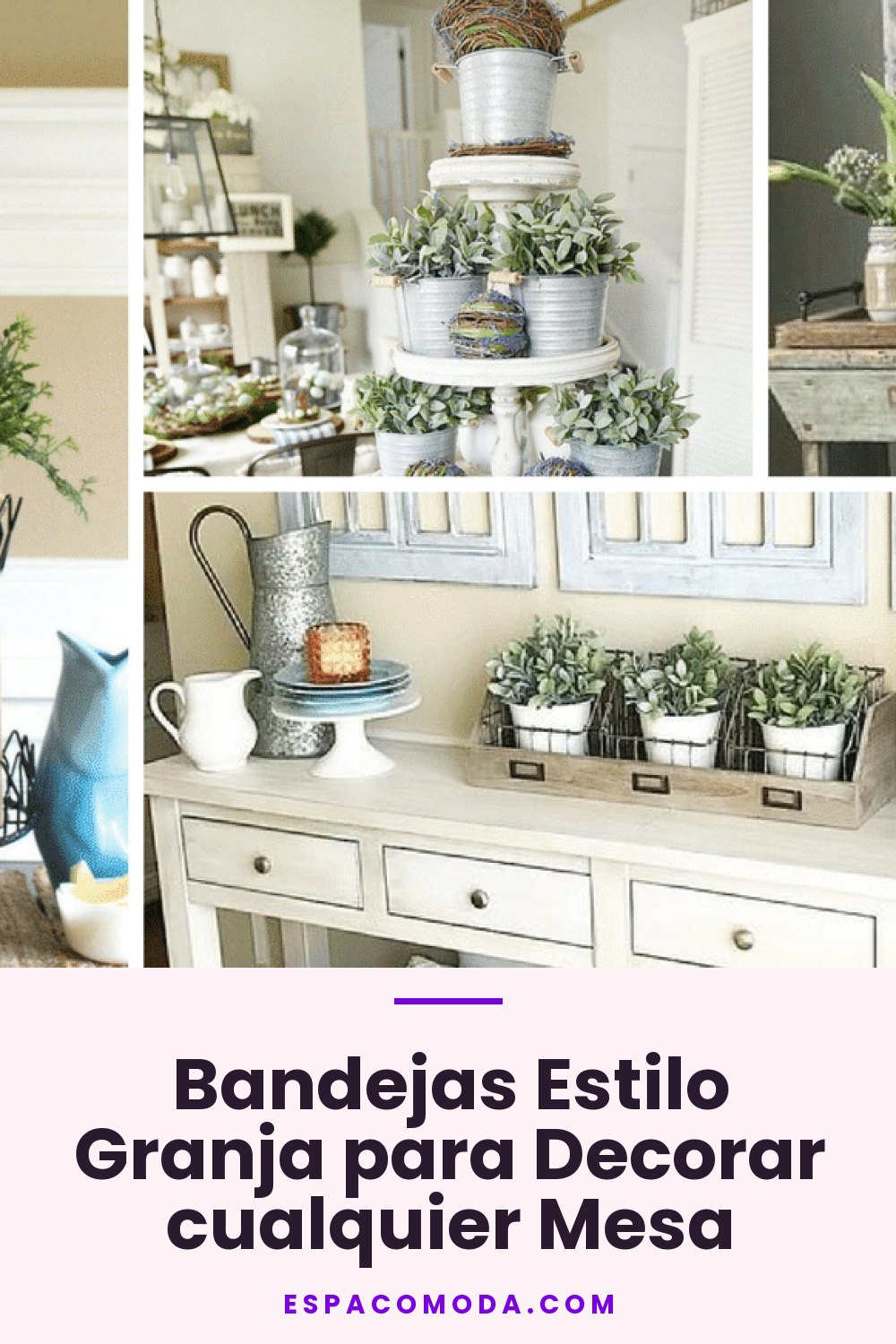 Bandejas Estilo Granja para Decorar cualquier Mesa