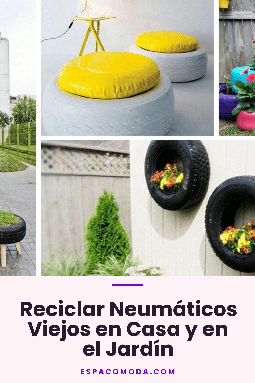 Reciclar Neumáticos Viejos en Casa y en el Jardín