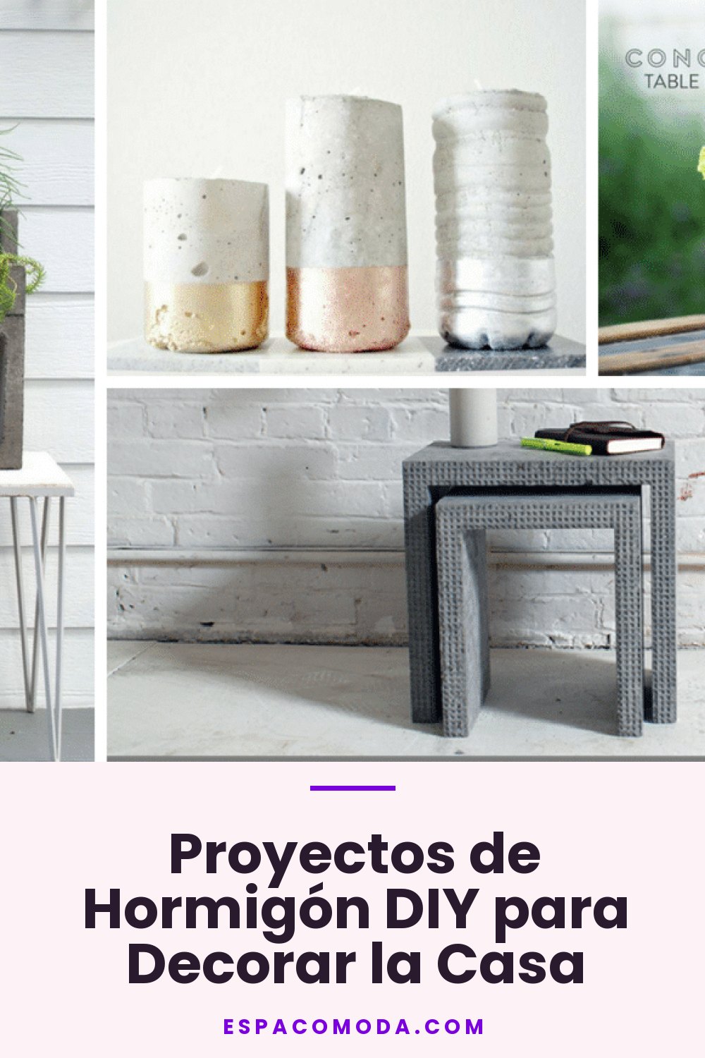 Proyectos de Hormigón DIY para Decorar la Casa